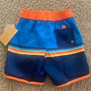 Disney Star Wars Boys size 4 swim trunks, blue, orange, Darth Vader